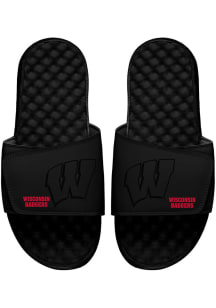 Tonal Pop Wisconsin Badgers Mens Slides - Black