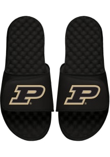 iSlide Primary Logo Purdue Boilermakers Mens Slides - Black