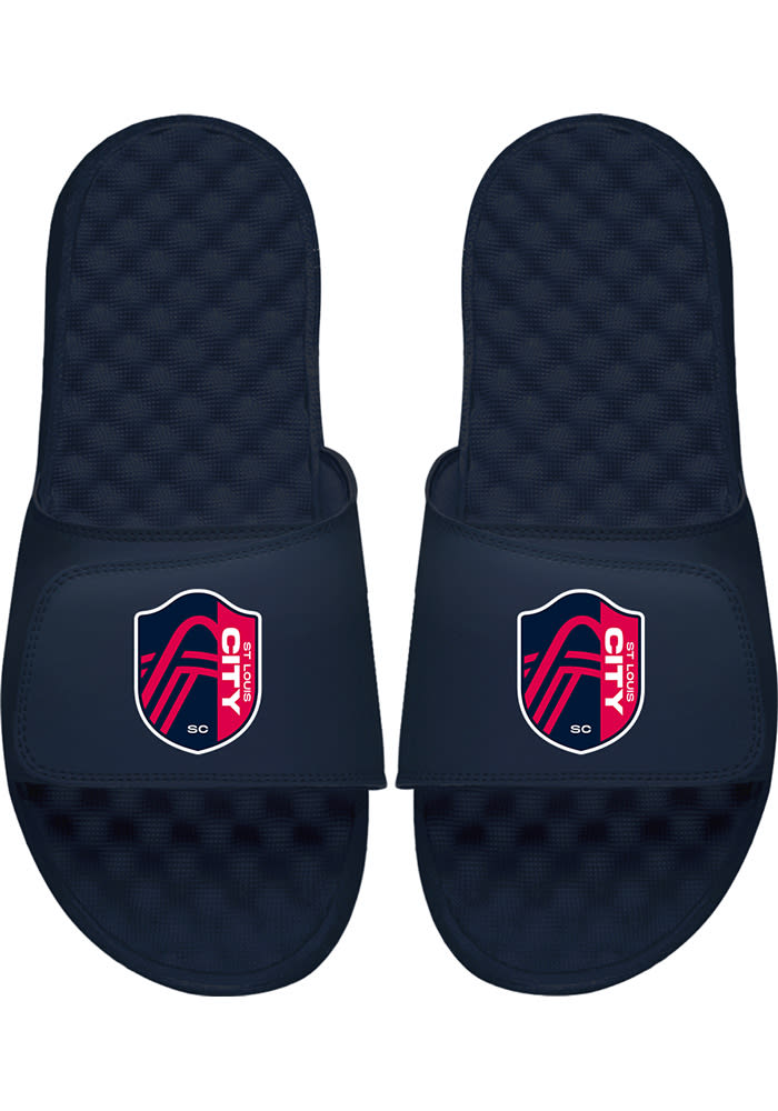 Racing Louisville FC ISlide Primary Logo Slide Sandals - White