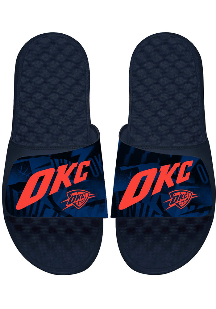 Oklahoma City Thunder NAVY Logo Mens Slides - 10210294
