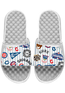 Chicago Cubs Cooperstown Pattern Mens Slides