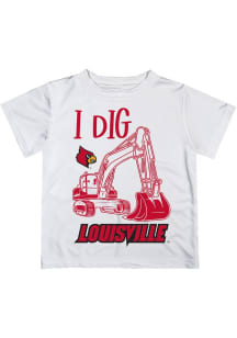 Vive La Fete Louisville Cardinals Infant Excavator Short Sleeve T-Shirt White