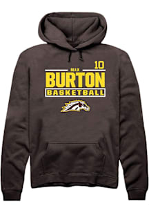 Max Burton Western Michigan Broncos Mens Brown NIL Stacked Box Player Hood