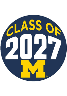 Navy Blue Michigan Wolverines 3&quot; Class of 2027 Button