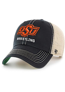 47 Oklahoma State Cowboys Wrestling Trawler Adjustable Hat - Black