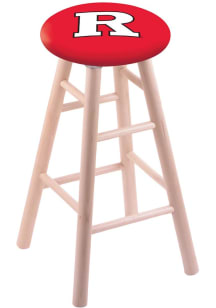 Brown Rutgers Scarlet Knights Round Cushion Maple Pub Stool