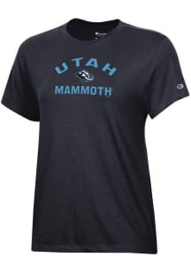 Champion Utah Hockey Club Womens Black Arch Team Mascot Core Short Sleeve T-Shirt