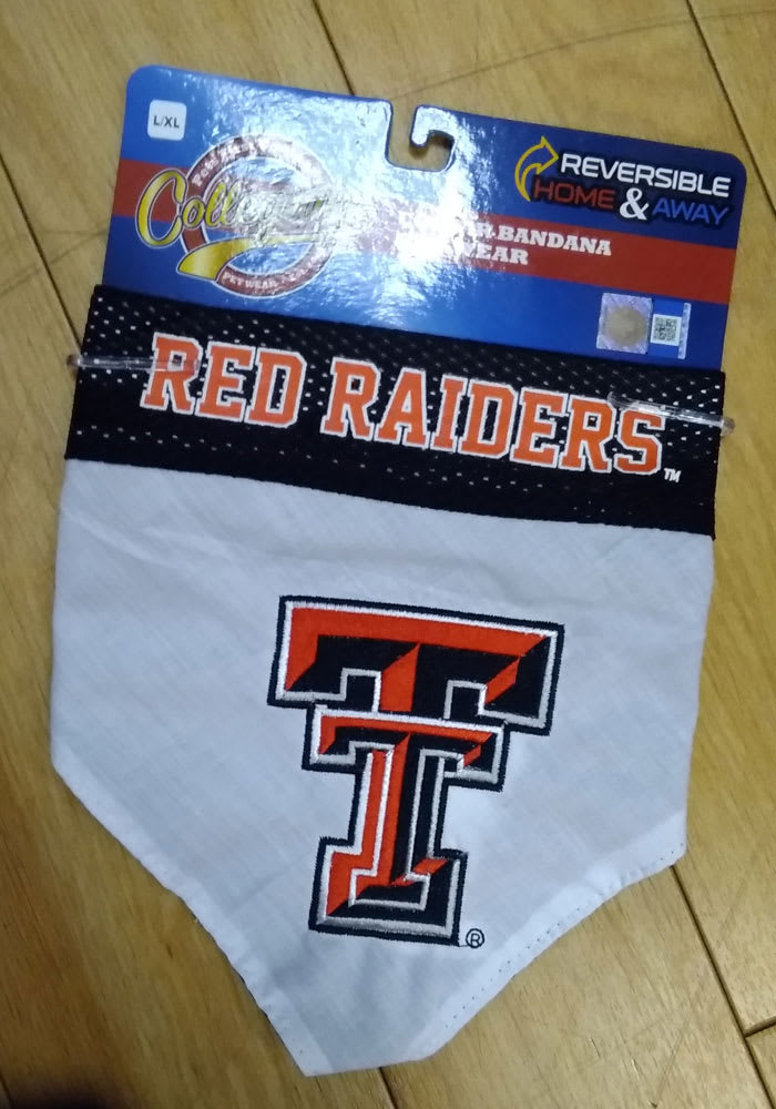 Texas Tech Red Raiders LOGO Dog Bandana Up to 25" Tie-on Pet