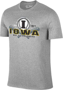 Iowa Hawkeyes 2025 Big Ten Baseball Short Sleeve T Shirt - Grey