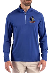 Cutter and Buck Delaware Fightin' Blue Hens Mens Blue Vault Coastline Long Sleeve Qtr Zip Pullover