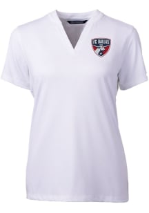 Cutter and Buck FC Dallas Womens White Forge Short Sleeve T-Shirt