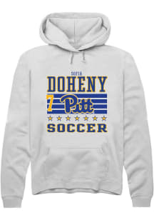 Sofia Doheny Rally Mens White Pitt Panthers NIL Striped Player Hood