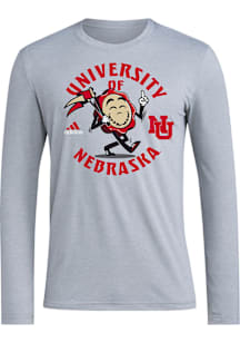 Adidas Nebraska Cornhuskers   Long Sleeve T Shirt