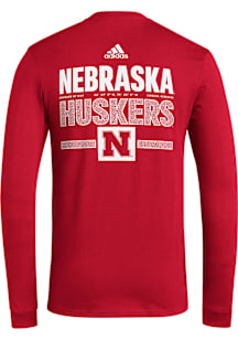 Adidas Nebraska Cornhuskers   Long Sleeve T Shirt