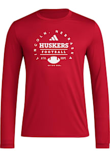 Adidas Nebraska Cornhuskers   Long Sleeve T Shirt