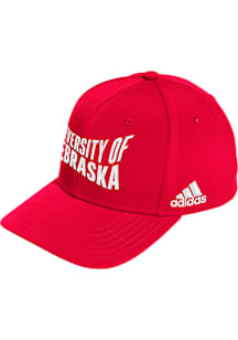 Adidas Nebraska Cornhuskers Wavy Script Adjustable Hat -