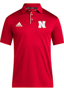 Adidas Nebraska Cornhuskers Mens   Short Sleeve Polo