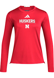Adidas Nebraska Cornhuskers Womens  D4T LS Tee