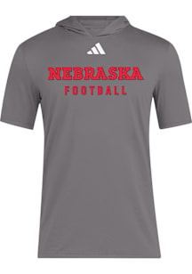 Adidas Nebraska Cornhuskers   Short Sleeve Hoods