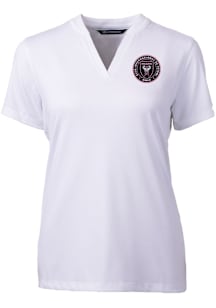 Cutter and Buck Inter Miami CF Womens White Forge Short Sleeve T-Shirt