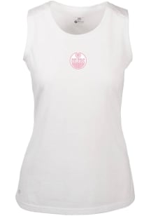 Levelwear Edmonton Oilers Womens White Macy Logo Tank Top