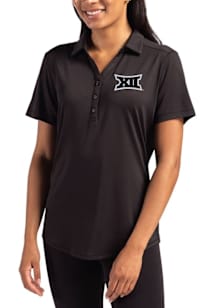 Cutter and Buck Big 12 Womens Black Forge Eco Polo Short Sleeve Polo Shirt