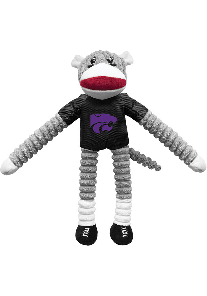 K-State Wildcats BLACK Sock Monkey Pet Toy - 1040053