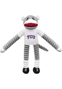 TCU Horned Frogs Sock Monkey Pet Toy