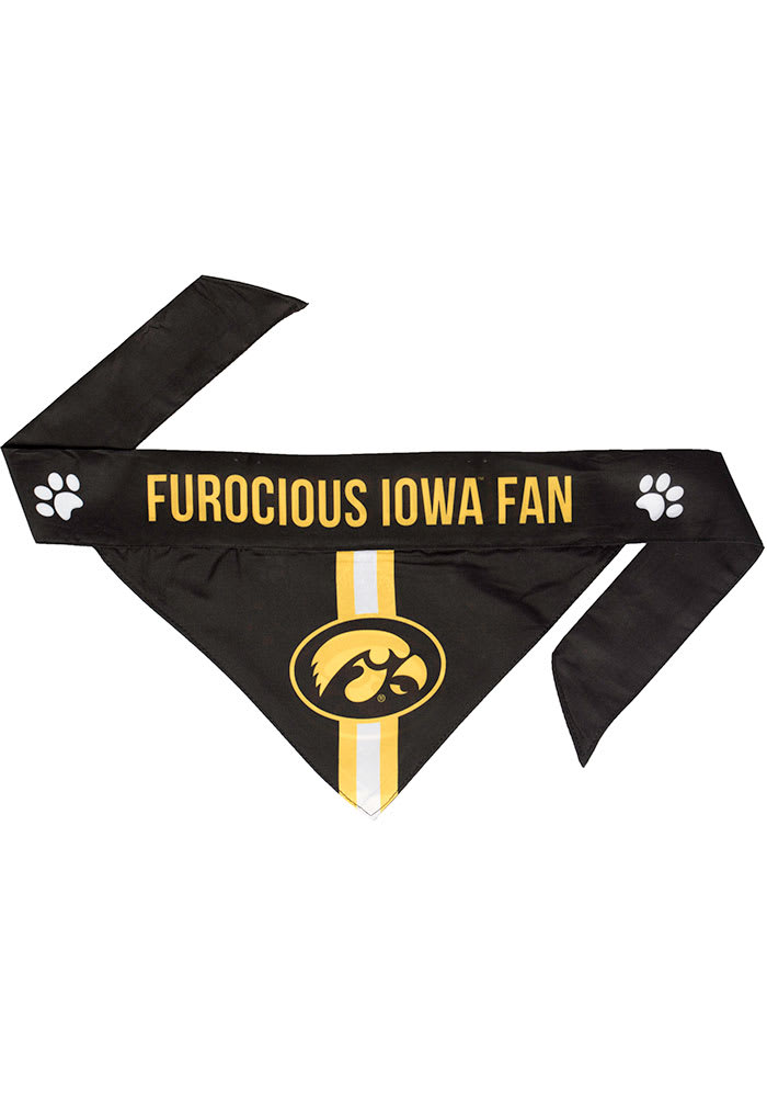 Iowa Hawkeyes BLACK Reversible Pet Bandana