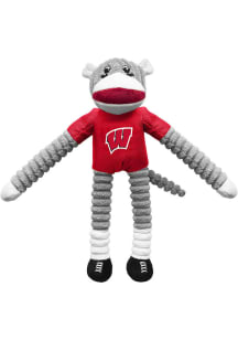 Wisconsin Badgers Sock Monkey Dog Pet Toy