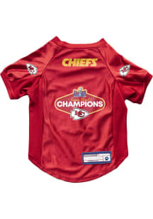 Kansas City Chiefs Super Bowl LVIII Champs Stretch Pet Jersey