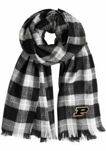 Plaid Blanket Purdue Boilermakers Womens Scarf - Black