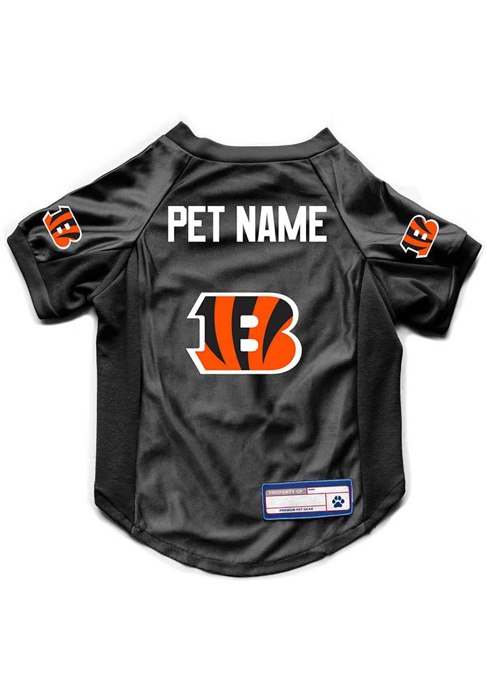 Littlearth NFL Personalized Stretch Dog & Cat Jersey, Cincinnati Bengals, Large