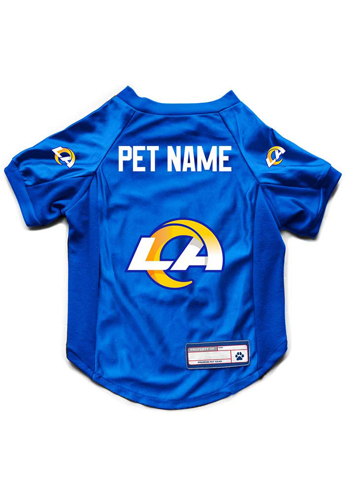 Littlearth NFL Personalized Stretch Dog & Cat Jersey, Los Angeles Rams, X-Large