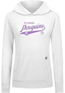 Levelwear Pittsburgh Penguins Womens White Relay Glide Hooded Sweatshirt