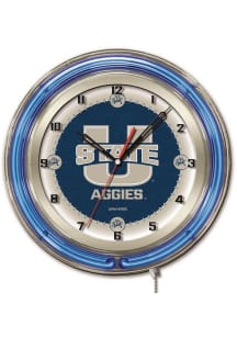 Utah State Aggies 19in Neon Wall Clock