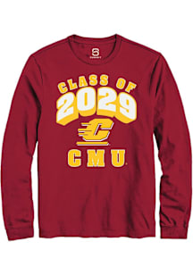 Summit Sportswear Central Michigan Chippewas Maroon Class of 2029 Long Sleeve T Shirt