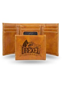 Drexel Dragons Laser Engraved Mens Trifold Wallet