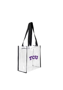TCU Horned Frogs White Stadium Approved 12 x 12 x 6 Clear Bag