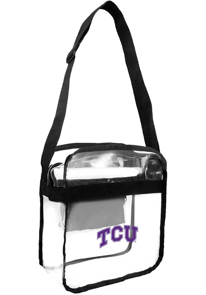 TCU Horned Frogs White Crossbody Clear Bag