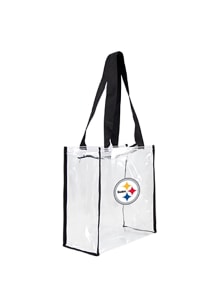 Pittsburgh Steelers White Stadium Approved 12 x 12 x 6 Clear Bag