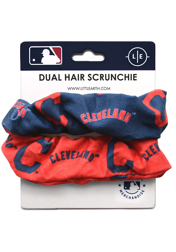 Cleveland Indians Dual Hair Twist Womens Hair Scrunchie