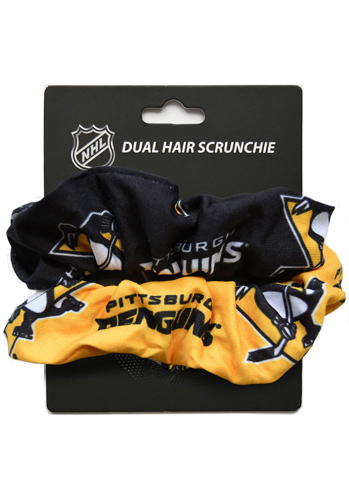 Pittsburgh Penguins Dual Hair Twist Womens Hair Scrunchie