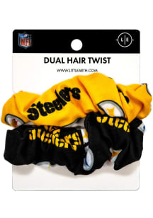Pittsburgh Steelers Dual Hair Twist Womens Hair Scrunchie