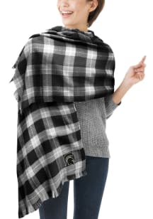 Plaid Blanket Michigan State Spartans Womens Scarf - Green