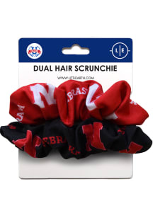 Dual Nebraska Cornhuskers Womens Hair Scrunchie - Red