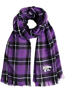 Plaid Blanket K-State Wildcats Womens Scarf - Purple