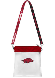 Arkansas Razorbacks Red Pattern Strap Clear Bag