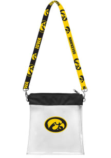 Pattern Strap Iowa Hawkeyes Clear Bag - Black