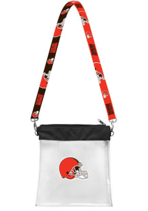 Cleveland Browns Orange Pattern Strap Clear Bag